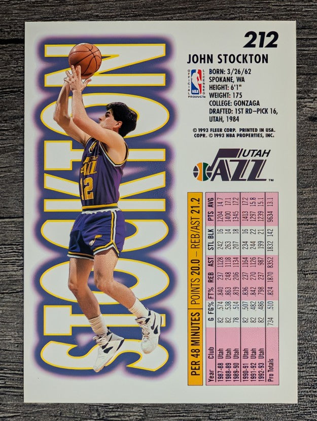 1993-94 Fleer #212 John Stockton (NM)