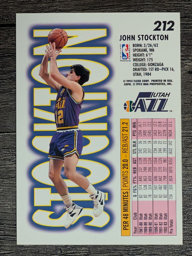 1993-94 Fleer #212 John Stockton (NM)