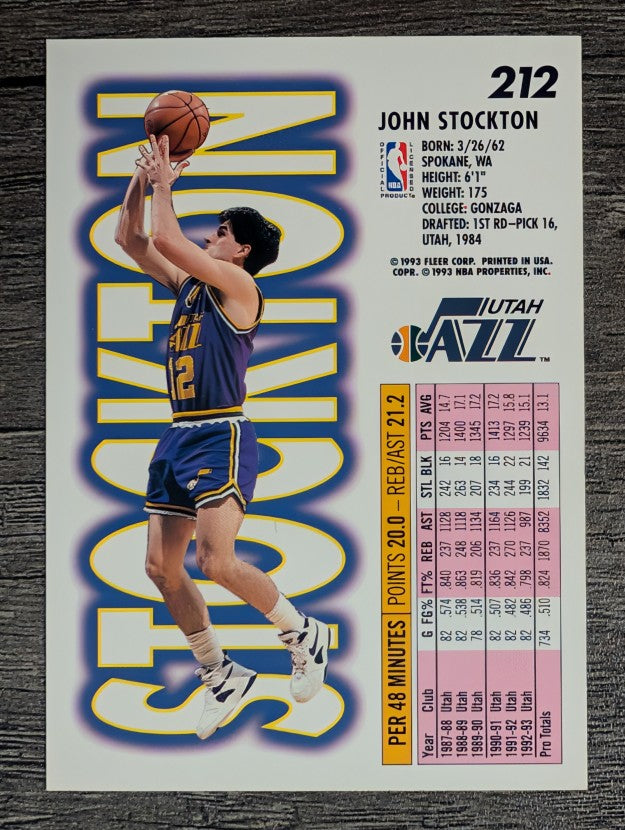 1993-94 Fleer #212 John Stockton (NM)