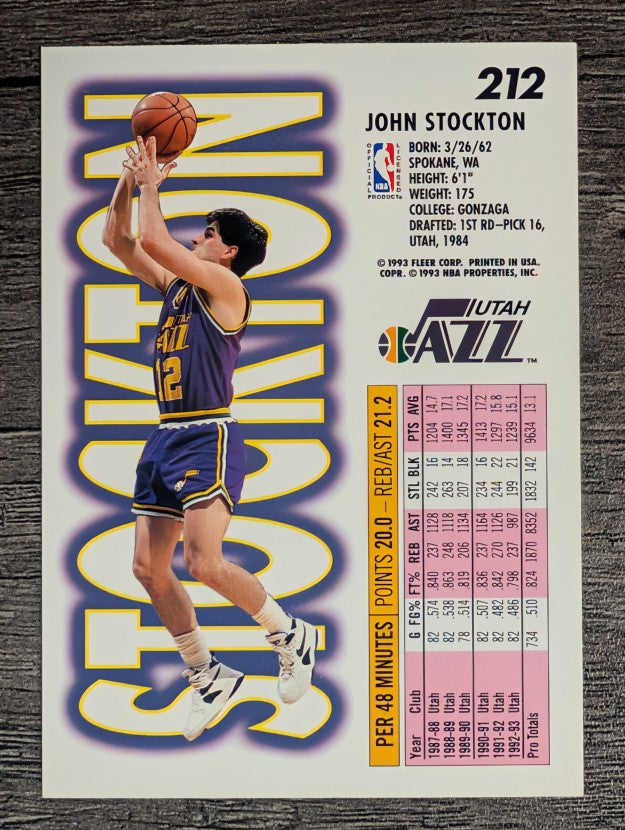 1993-94 Fleer #212 John Stockton
