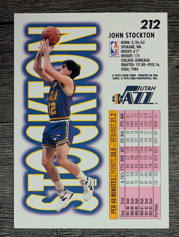 1993-94 Fleer #212 John Stockton (NM)