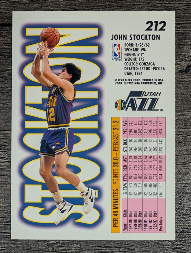 1993-94 Fleer #212 John Stockton (NM)