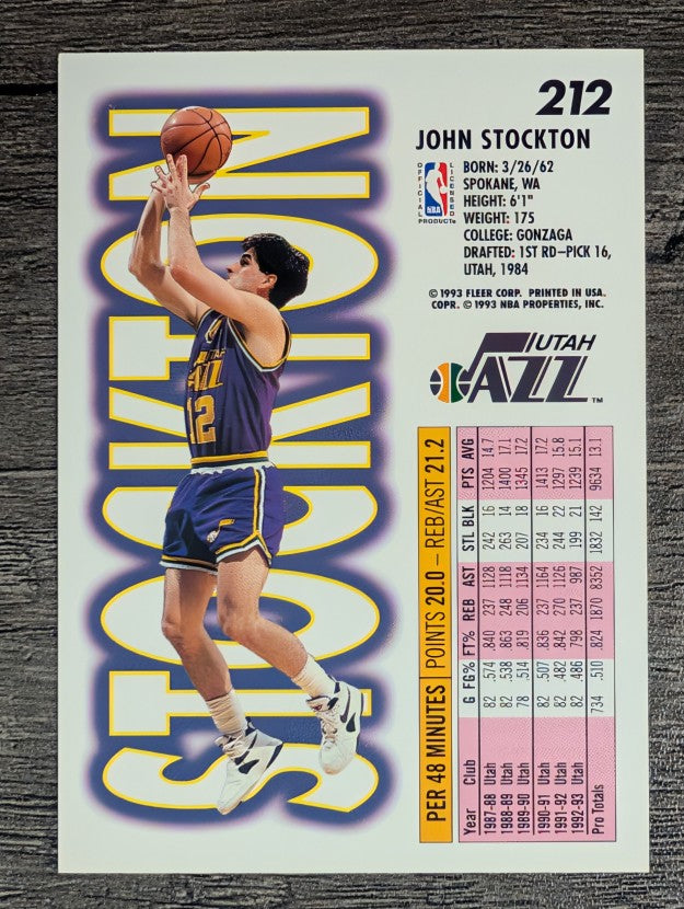 1993-94 Fleer #212 John Stockton (NM)