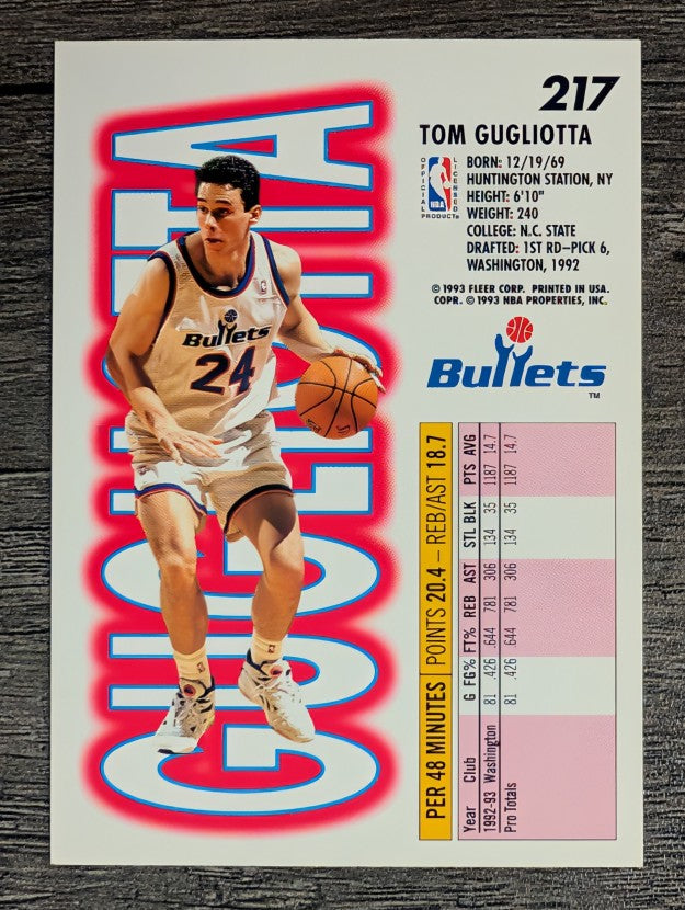 1993-94 Fleer #217 Tom Gugliotta