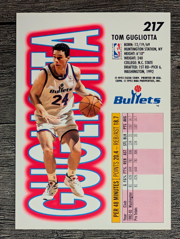 1993-94 Fleer #217 Tom Gugliotta