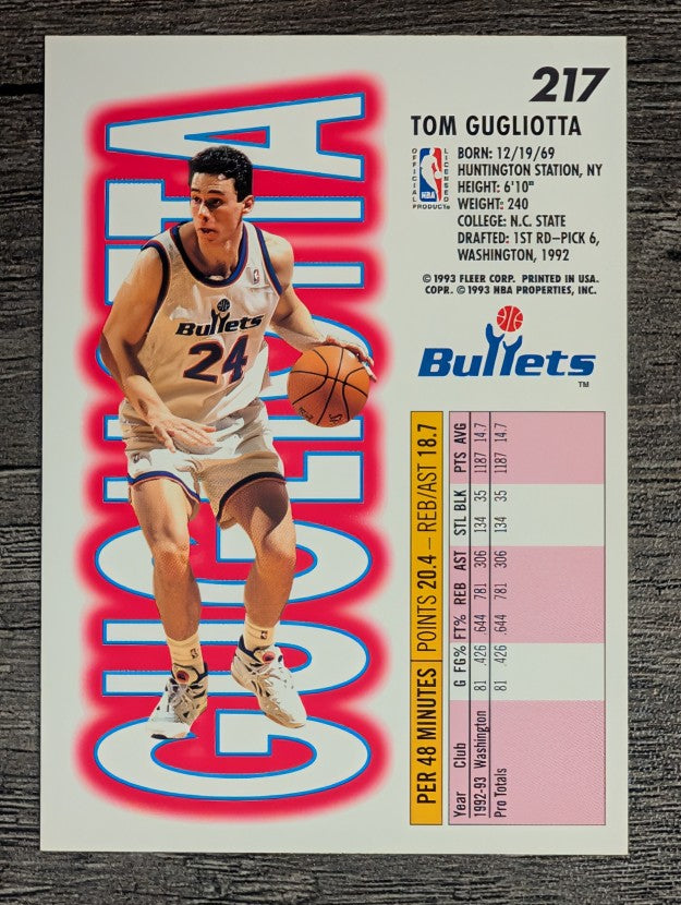 1993-94 Fleer #217 Tom Gugliotta
