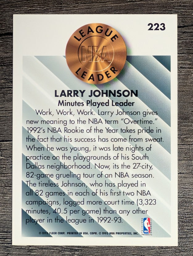 1993-94 Fleer #223 Larry Johnson LL