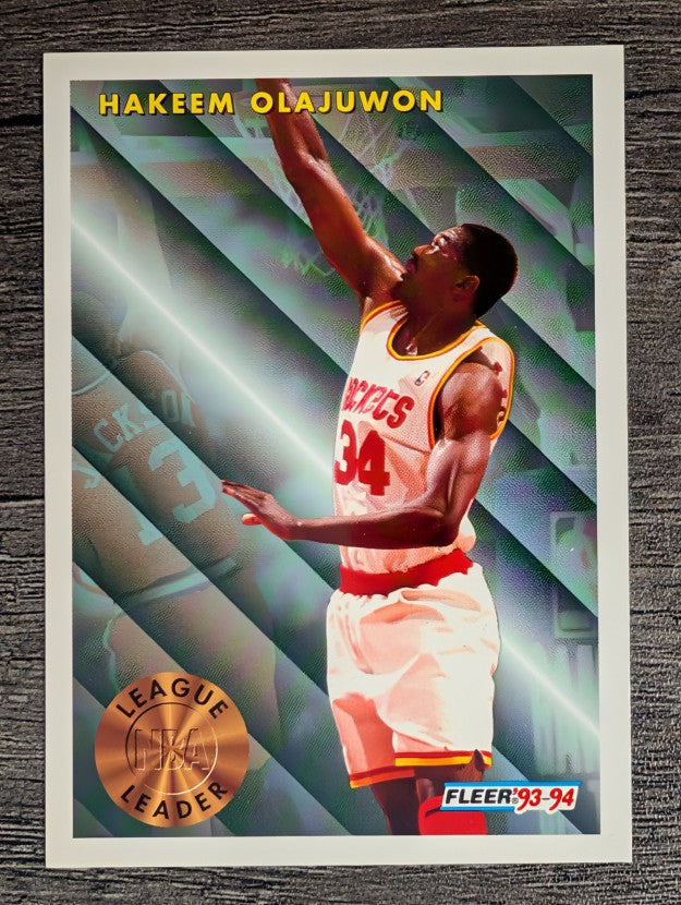 1993-94 Fleer #225 Hakeem Olajuwon LL (NM)