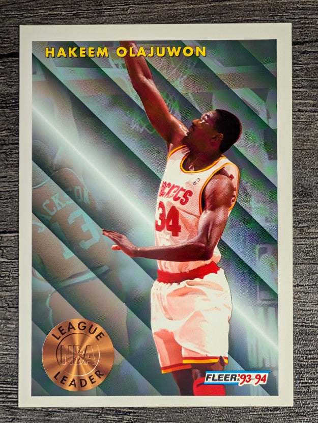 1993-94 Fleer #225 Hakeem Olajuwon LL (NM)