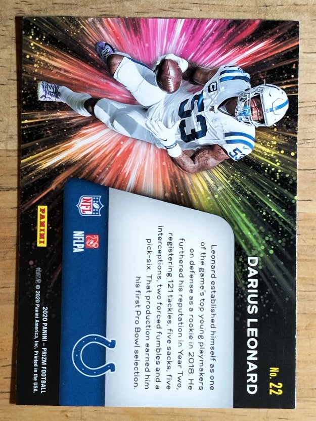 2020 Panini Prizm Fireworks #22 Darius Leonard