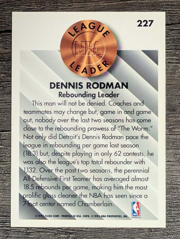 1993-94 Fleer #227 Dennis Rodman LL