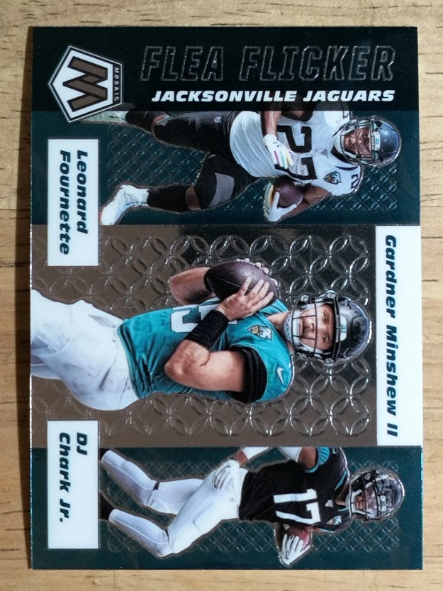 2020 Panini Mosaic Flea Flicker D.J. Chark/Gardner Minshew II/Leonard Fournette