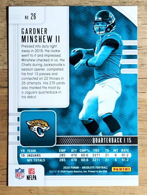 2020 Absolute Green #26 Gardner Minshew II (NM)