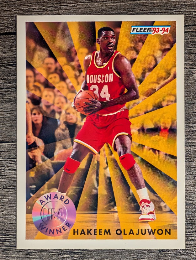 1993-94 Fleer #230 Hakeem Olajuwon AW