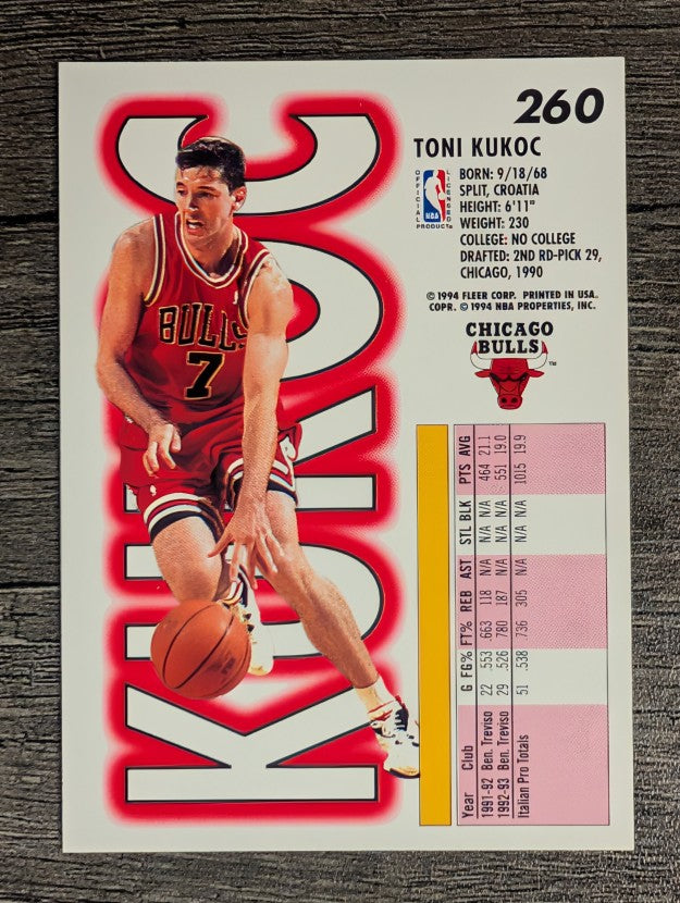 1993-94 Fleer #260 Toni Kukoc RC (NM)