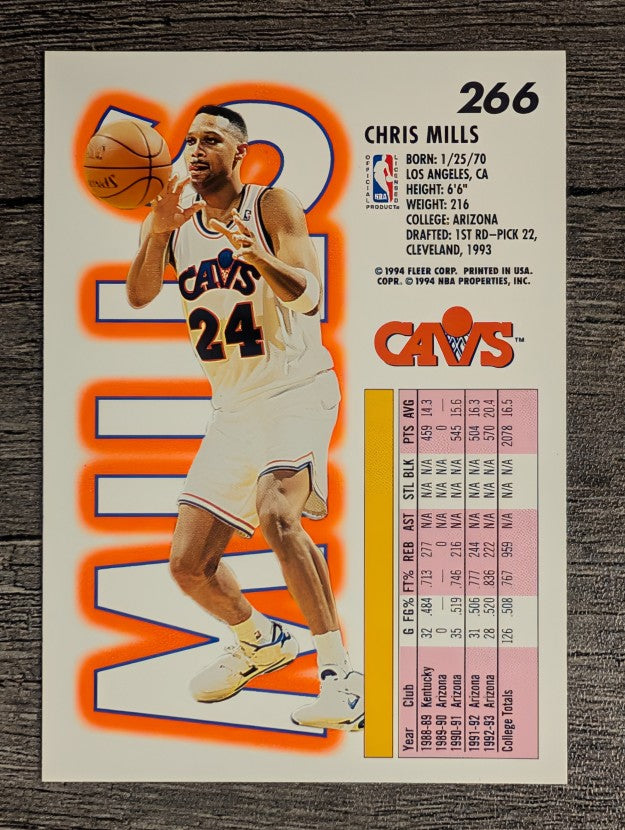 1993-94 Fleer #266 Chris Mills RC