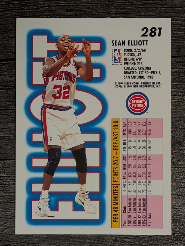 1993-94 Fleer #281 Sean Elliott
