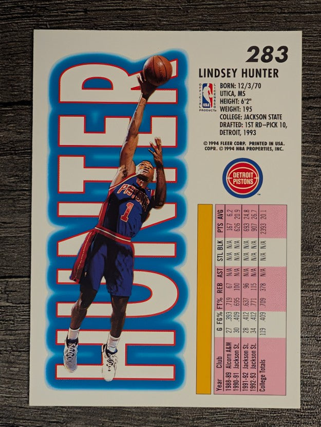 1993-94 Fleer #283 Lindsey Hunter RC