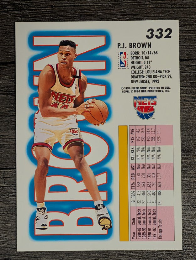 1993-94 Fleer #332 P.J. Brown RC