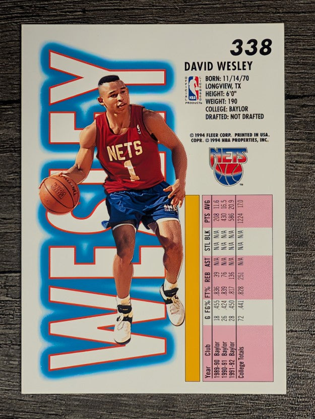1993-94 Fleer #338 David Wesley RC