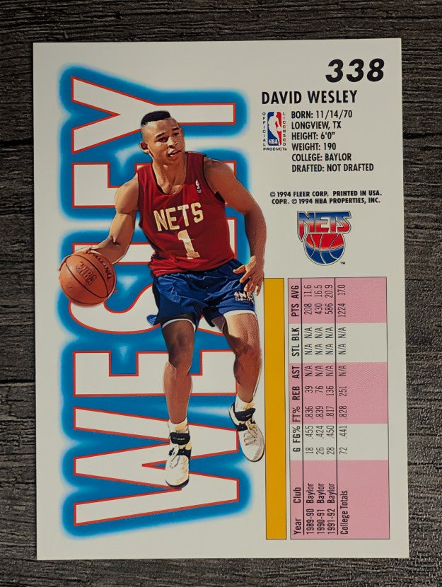 1993-94 Fleer #338 David Wesley RC