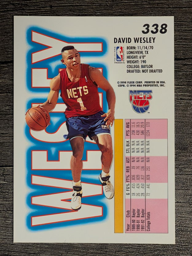 1993-94 Fleer #338 David Wesley RC