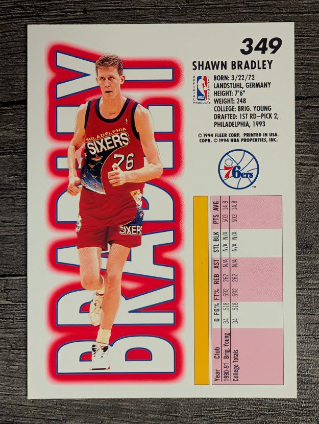 1993-94 Fleer #349 Shawn Bradley RC