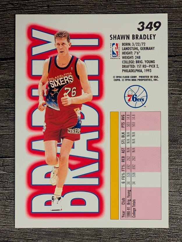 1993-94 Fleer #349 Shawn Bradley RC