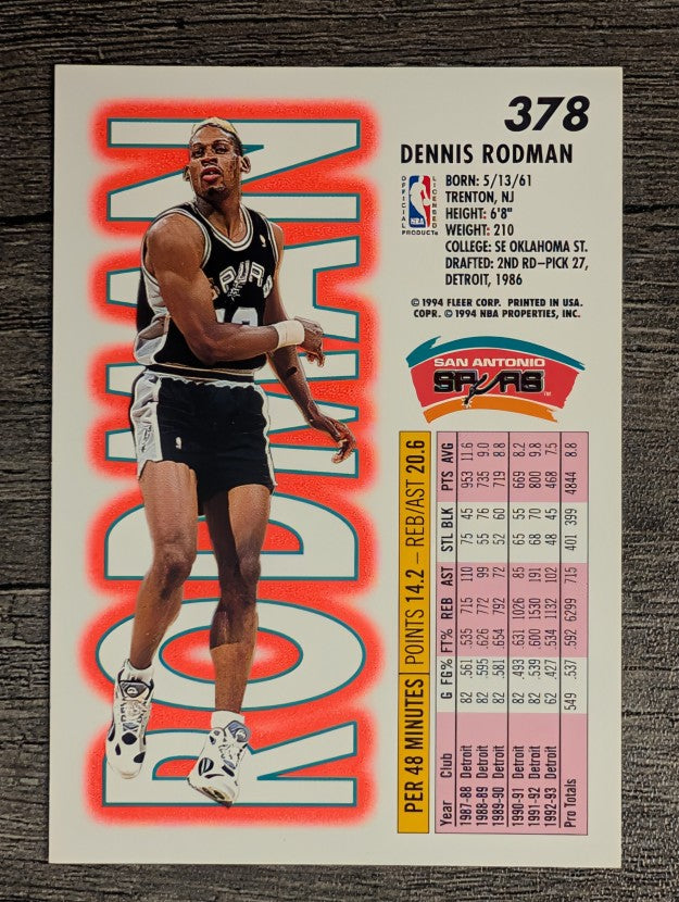 1993-94 Fleer #378 Dennis Rodman