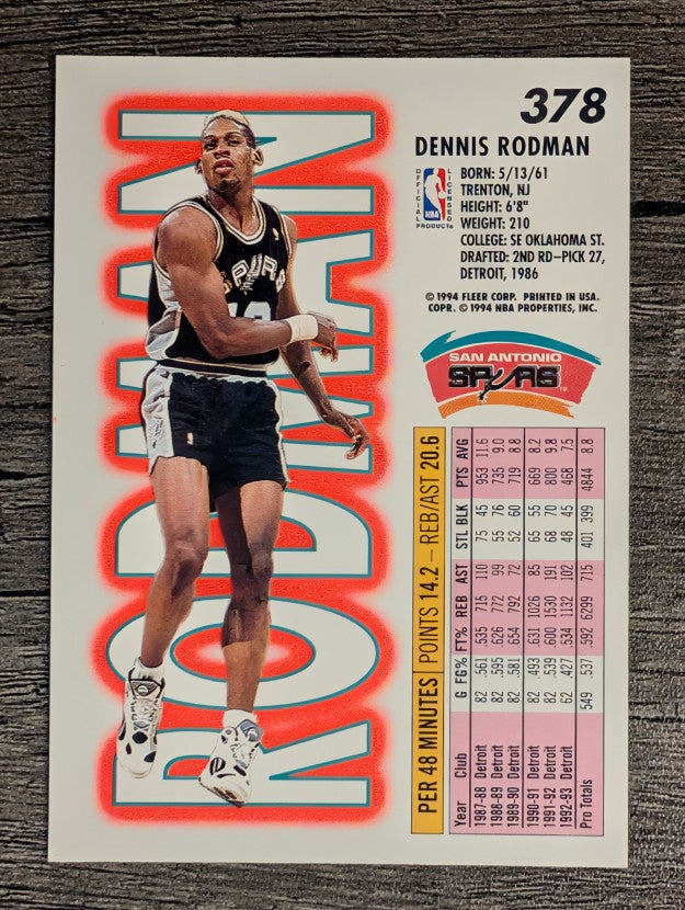 1993-94 Fleer #378 Dennis Rodman (NM)