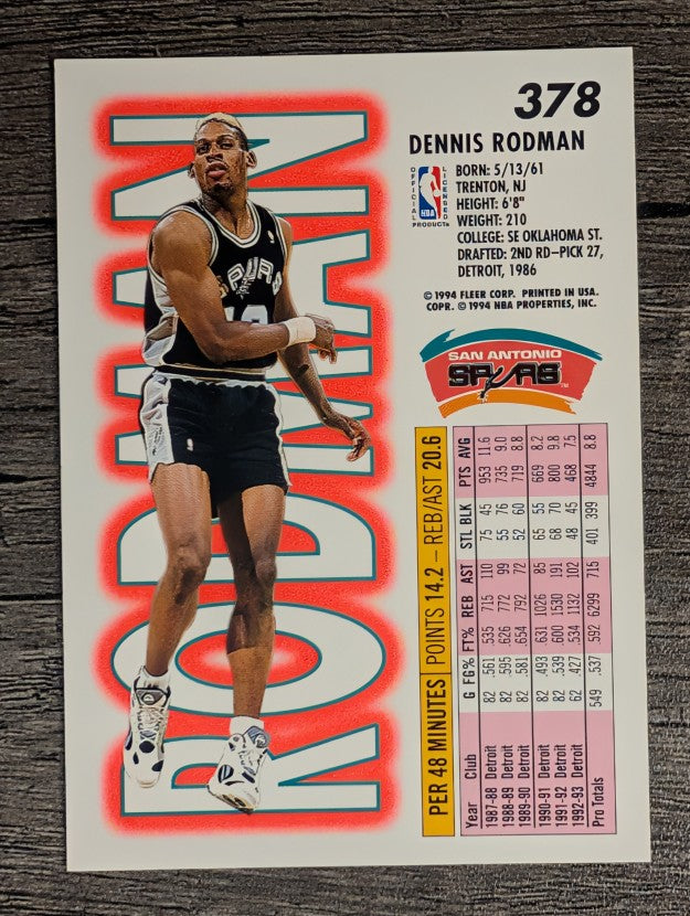 1993-94 Fleer #378 Dennis Rodman