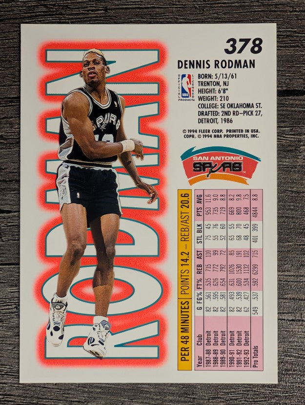 1993-94 Fleer #378 Dennis Rodman