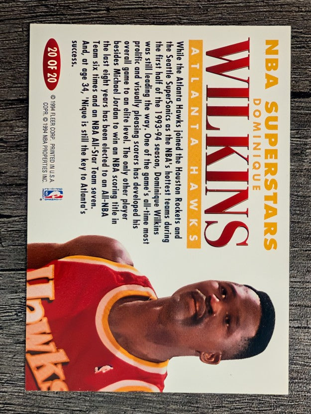 1993-94 Fleer NBA Superstars #20 Dominique Wilkins
