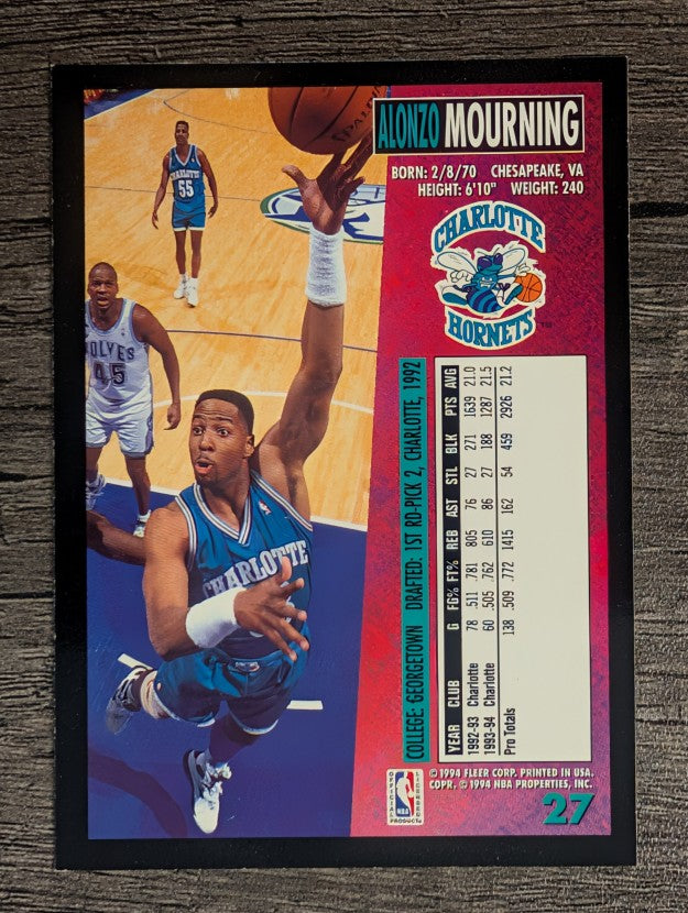 1994-95 Fleer #27 Alonzo Mourning