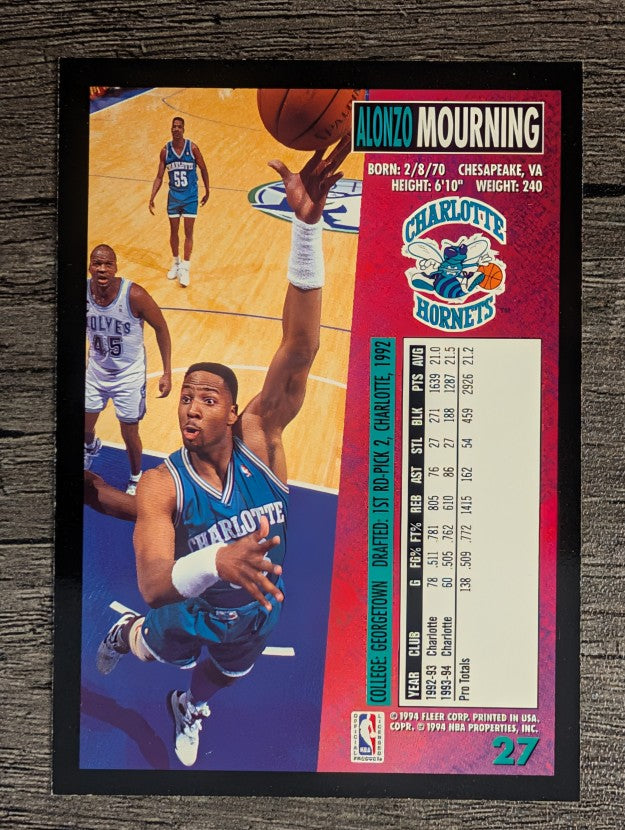 1994-95 Fleer #27 Alonzo Mourning