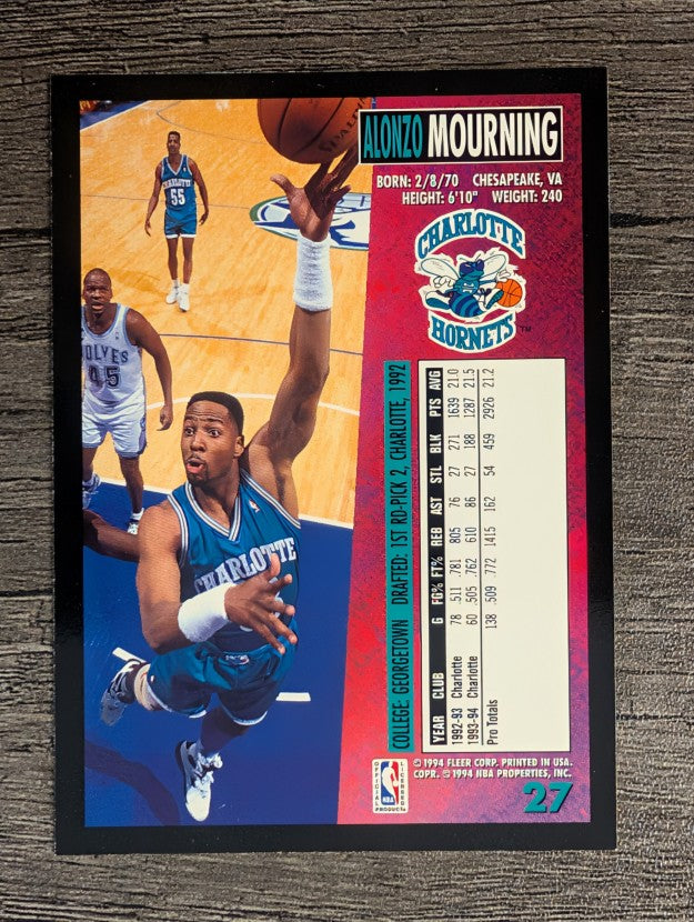1994-95 Fleer #27 Alonzo Mourning