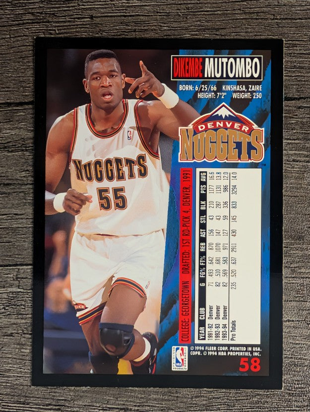 1994-95 Fleer #58 Dikembe Mutombo