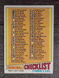 1977-78 Topps White Backs #29 Checklist 1-132 (POOR)
