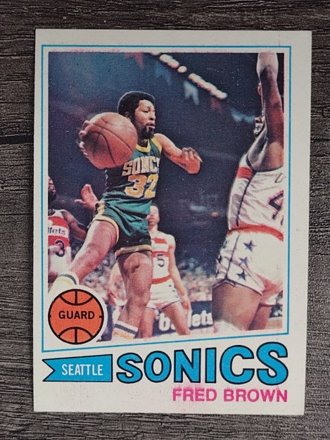 1977-78 Topps White Backs #30 Fred Brown (EX)