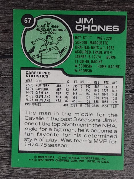 1977-78 Topps White Backs #57 Jim Chones (EX)
