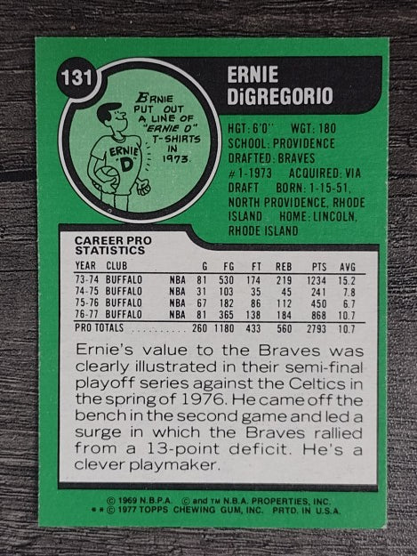 1977-78 Topps White Backs #131 Ernie DiGregorio (EXMT)