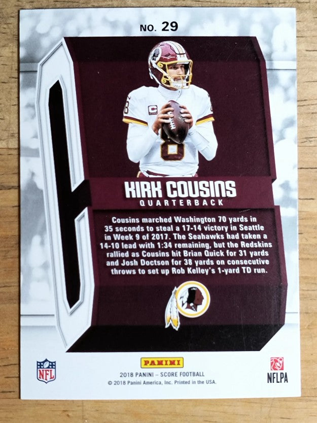 2018 Score Captains #29 Kirk Cousins (NM)