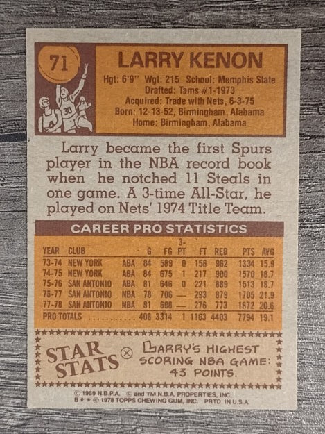 1978-79 Topps #71 Larry Kenon (EXMT)