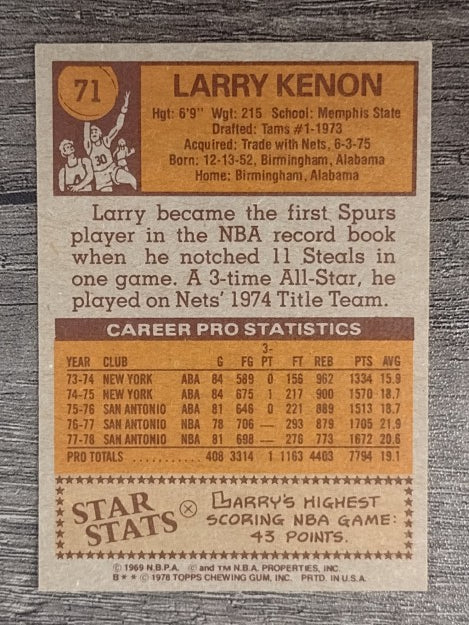 1978-79 Topps #71 Larry Kenon (EXMT)