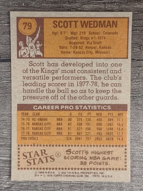 1978-79 Topps #79 Scott Wedman (EXMT)