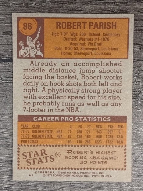 1978-79 Topps #86 Robert Parish (NMMT)