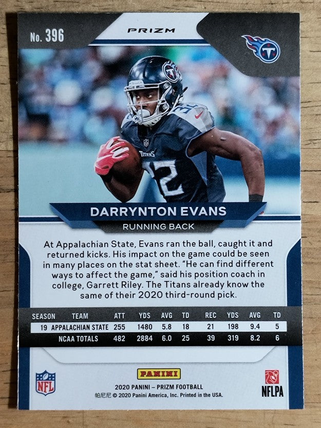 2020 Panini Prizm Prizms Red White and Blue #396 Darrynton Evans