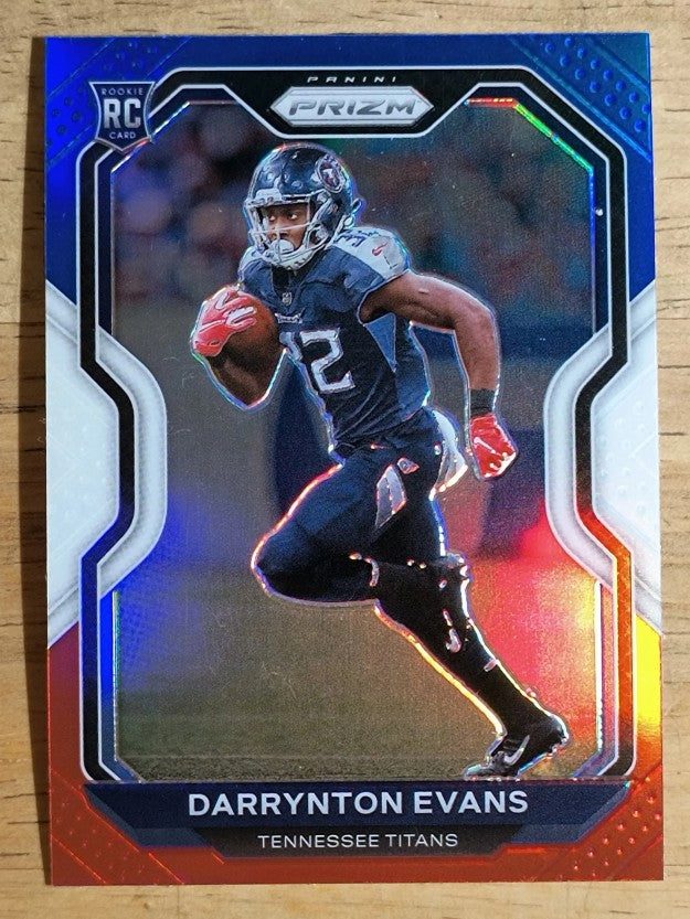 2020 Panini Prizm Prizms Red White and Blue #396 Darrynton Evans