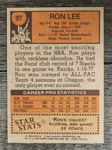 1978-79 Topps #97 Ron Lee (EX)
