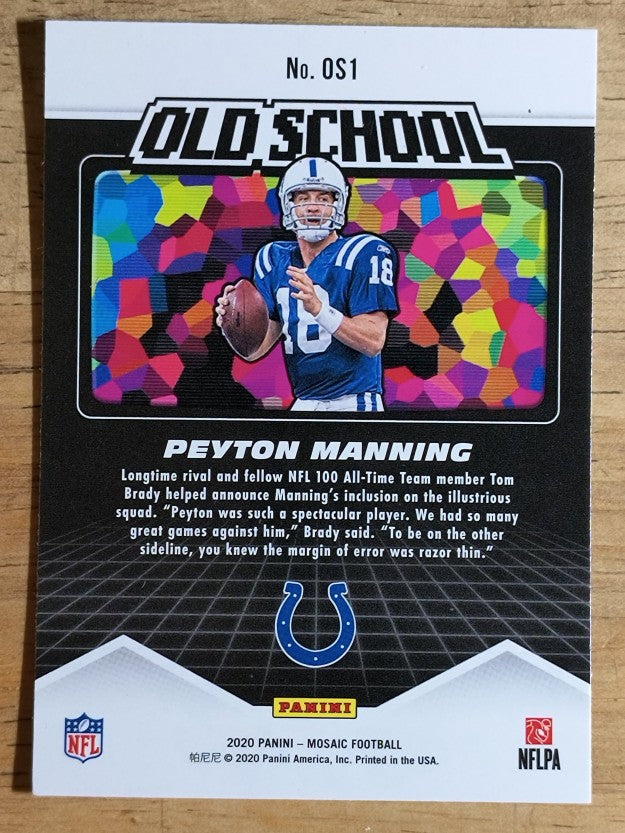 2020 Panini Mosaic Old School #1 Peyton Manning